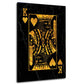 Quadro stampa su tela moderno re delle carte da poker Gold Edition