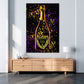 Quadro moderno stampa su tela bottiglia arte Pop Art Champagner Gold Style