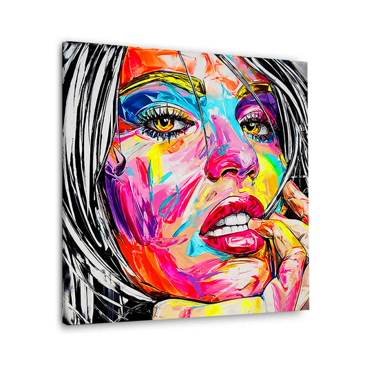 Quadro moderno stampa su tela erotico labbra donna Pop Art Colour Style