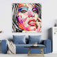 Quadro moderno stampa su tela erotico labbra donna Pop Art Style