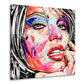 Quadro moderno stampa su tela erotico labbra donna Pop Art Style