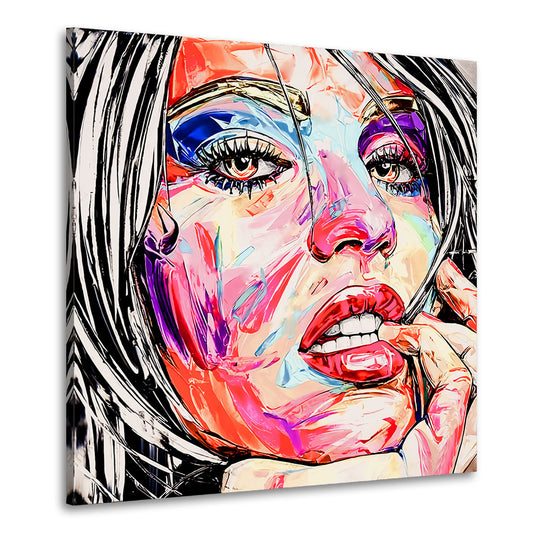 Quadro moderno stampa su tela erotico labbra donna Pop Art Style