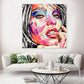 Quadro moderno stampa su tela erotico labbra donna Pop Art Style