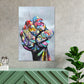 Quadro moderno stampa su tela mano pugno Street Pop Art Style