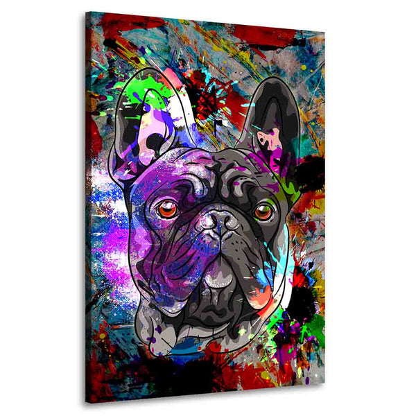 TISHIRON Stampa Su Tela Bulldog Francese 40x60 Cm | Quadro Moderno Animale Per Soggiorno - 3