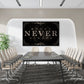 Quadro stampa su tela motivazionale mindset soldi Money Never Sleeps Silver Black Style