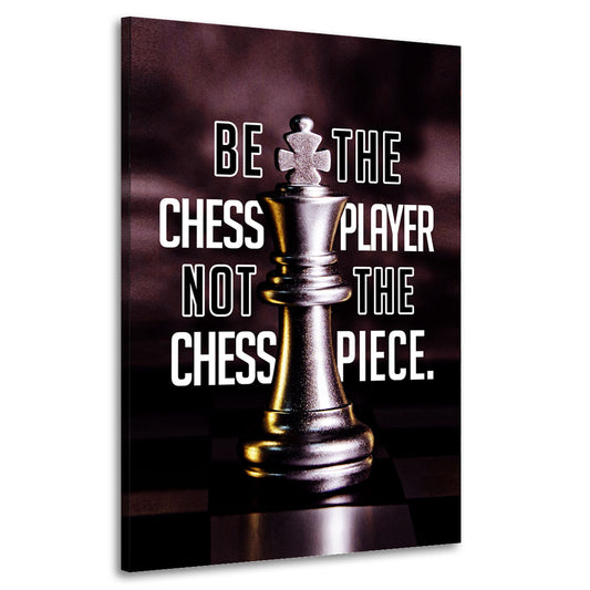 Quadro stampa su tela motivazionale Mindset Always Be The Chess Player