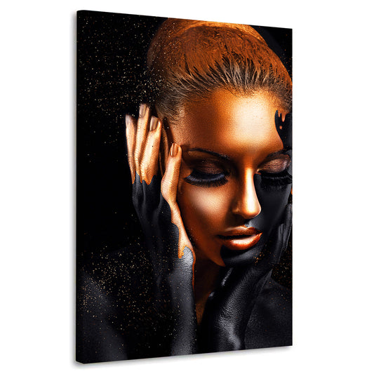 Quadro stampa su tela Donna Abstract Gold Edition - Artedinoi