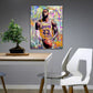 LeBron Pop Art Never Give Up Basket Quadro