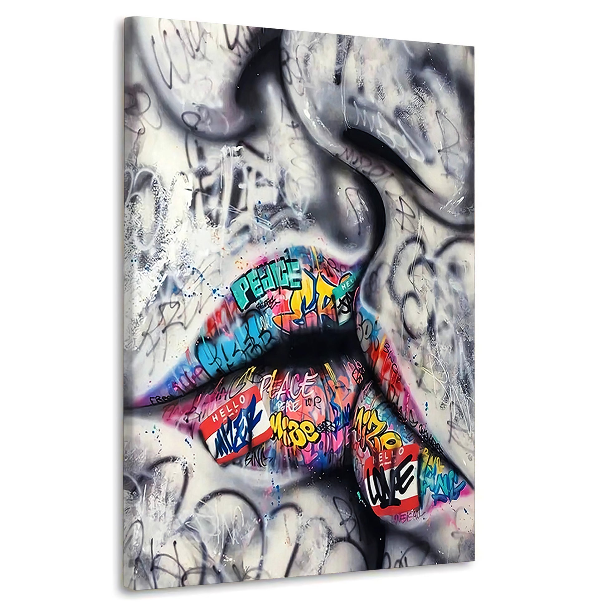 Quadro stampa su tela Pop Art Sensual Lips labbra - Artedinoi