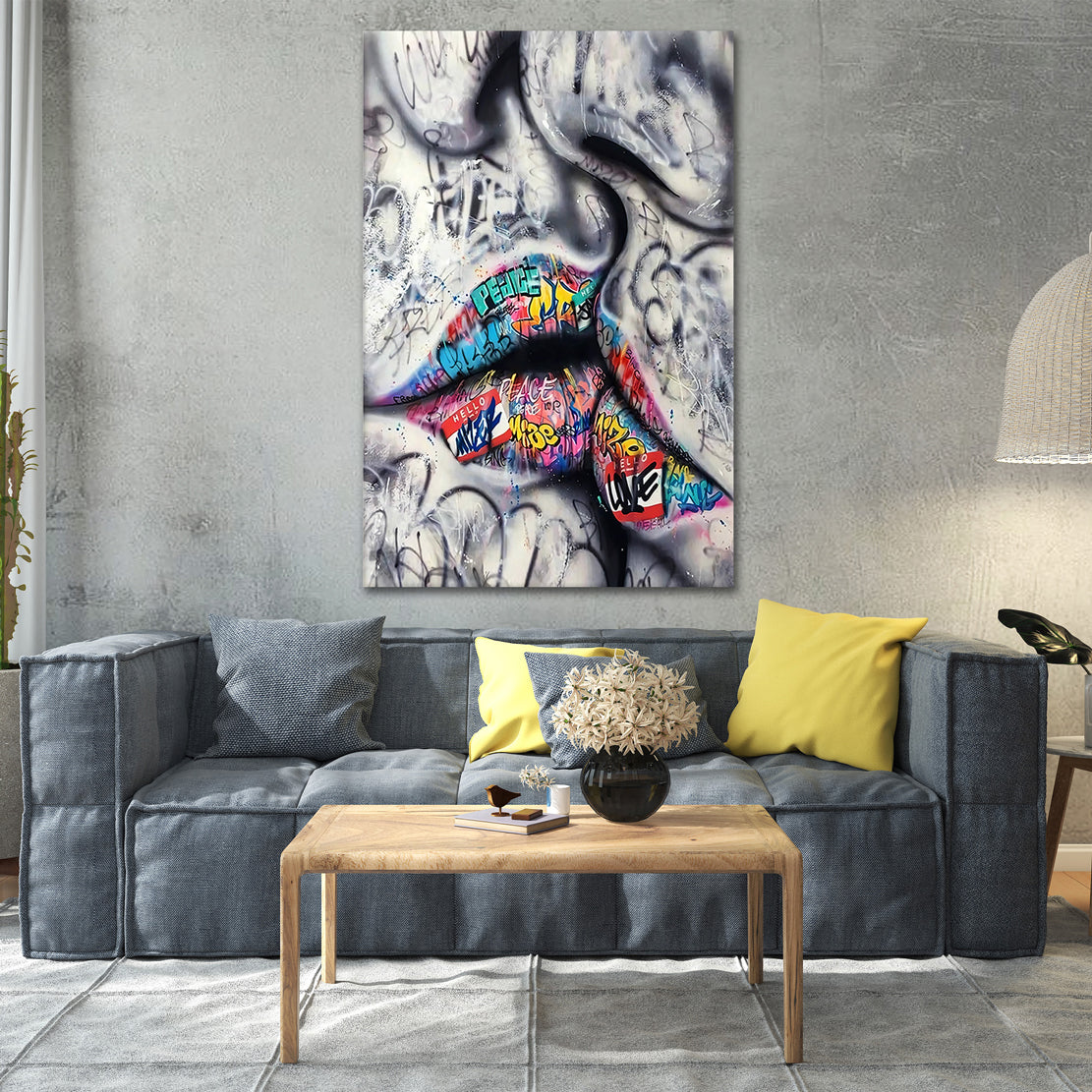 Quadro stampa su tela Pop Art Sensual Lips labbra - Artedinoi