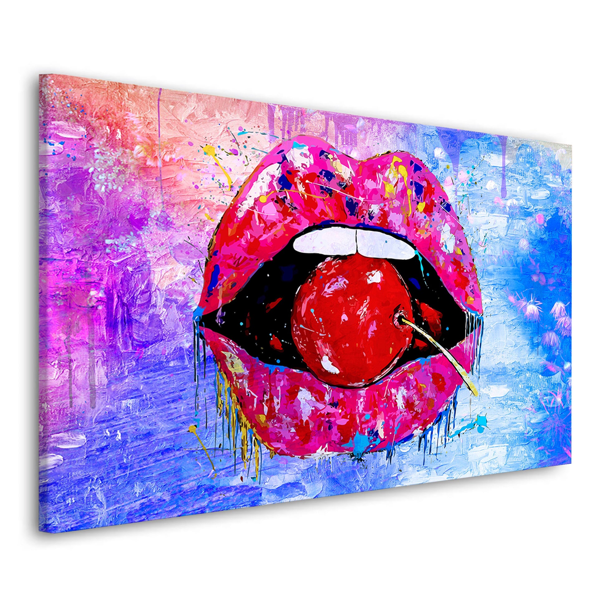 Quadro stampa su tela Pop Art Sensual Red Lips labbra - Artedinoi