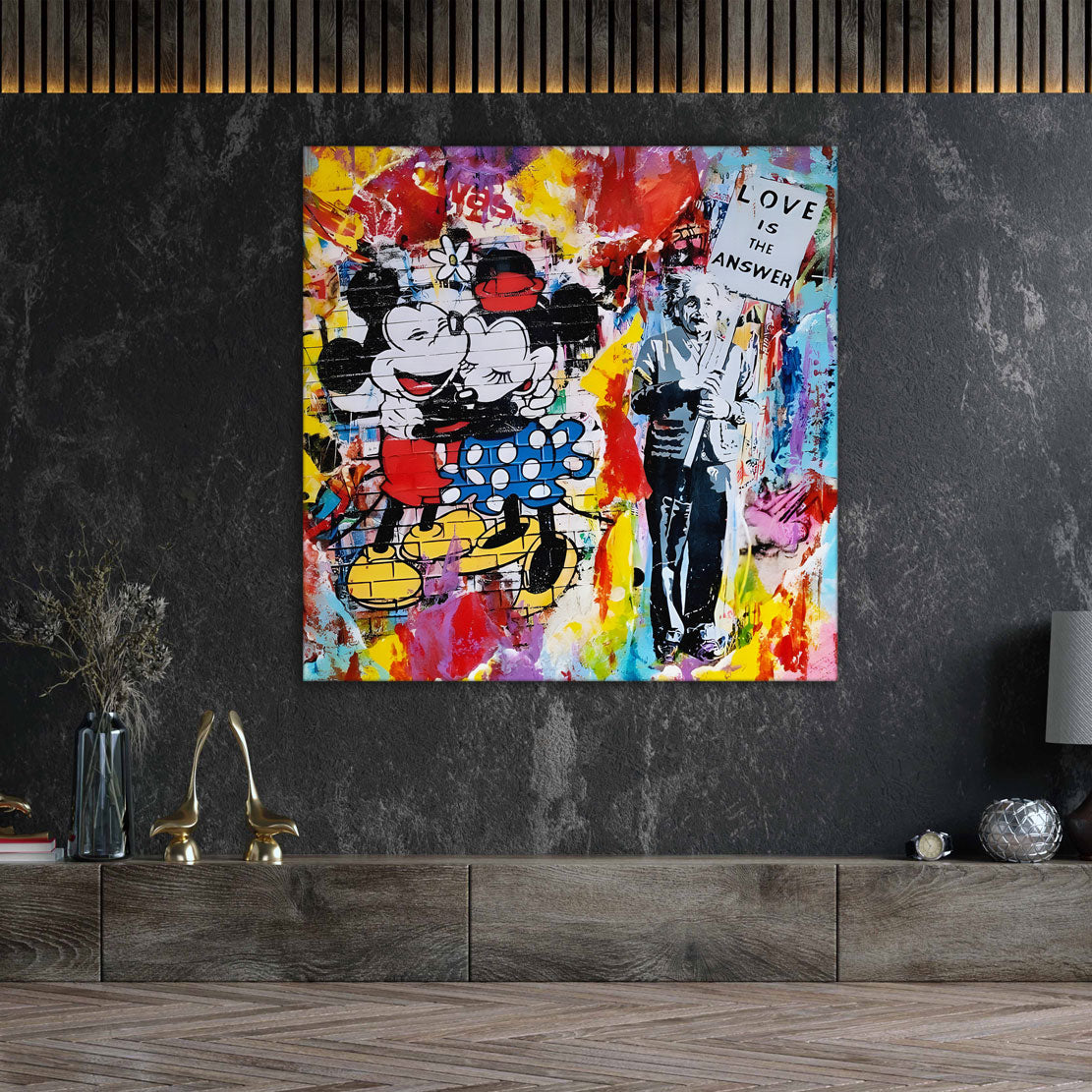 Quadro stampa su tela Topolina & Topolino Pop Art Style Comic - Artedinoi