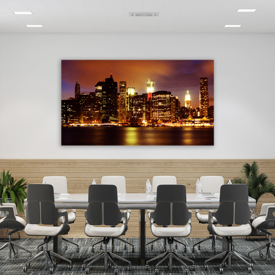 Quadro stampa su tela USA New York Manhattan Beautiful Skyline
