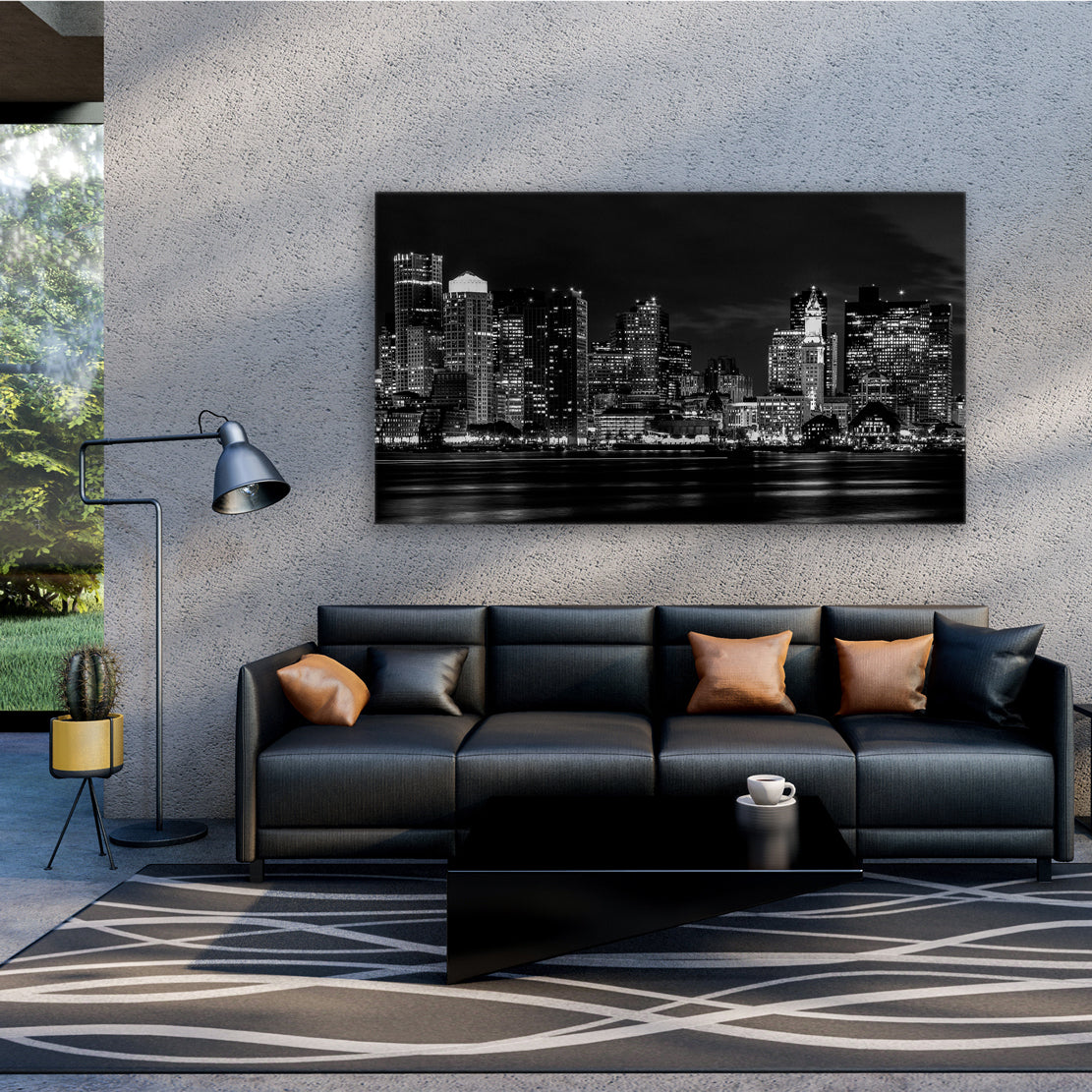 Quadro stampa su tela USA New York  Manhattan Skyline Black & White Style - Artedinoi