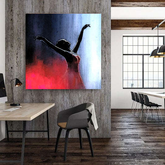 Quadro stampa su tela ballerrina Red Abstract Edition