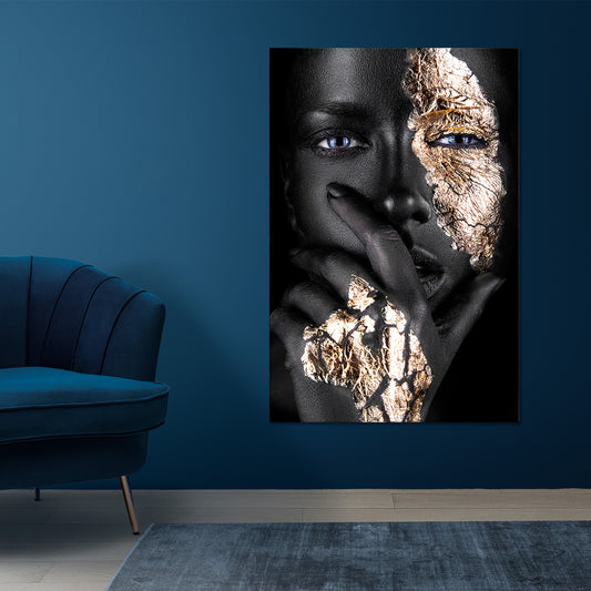 Quadro stampa su tela donna africana Blue Eyes