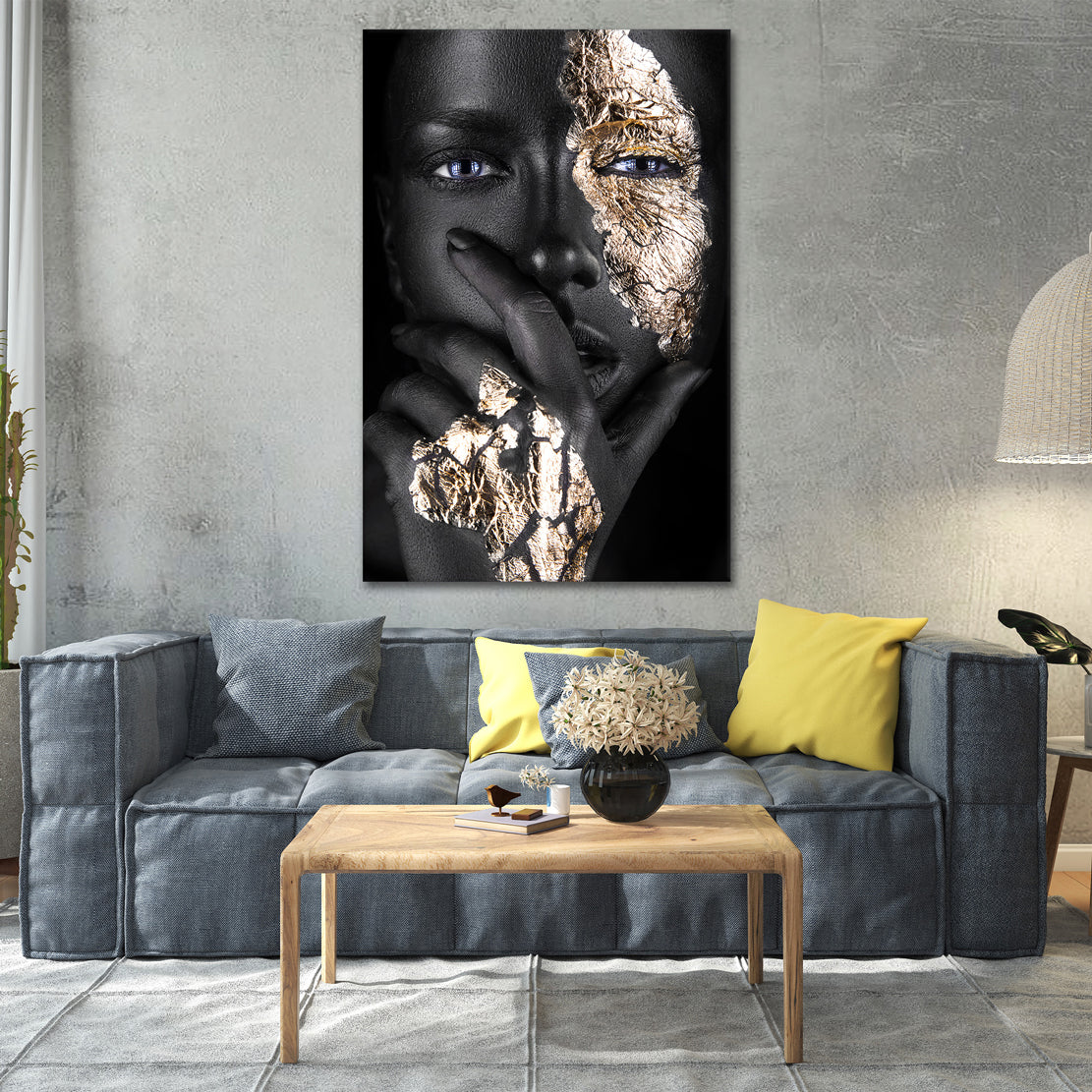 Quadro stampa su tela donna africana Blue Eyes