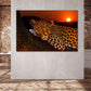 Quadro stampa su tela leopardo Sunset Style