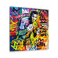 Quadro moderno stampa su tela Pop Art pugile Tyson Colour Style