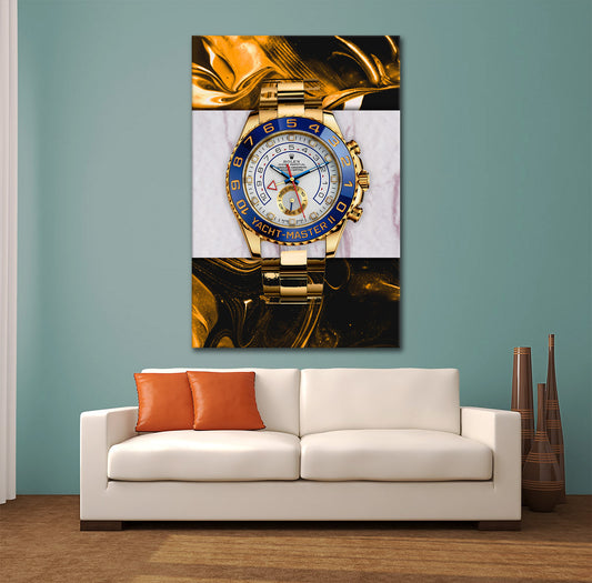 Quadro opera d´arte orologio Pop Art Luxury Liquid Style