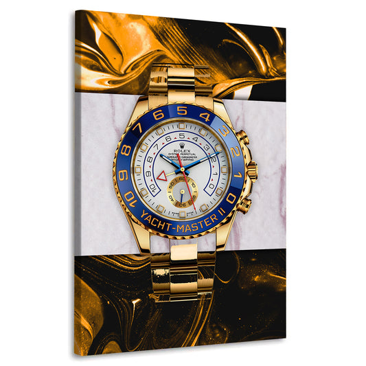 Quadro opera d´arte orologio Pop Art Luxury Liquid Style