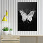 Quadro stampa su tela farfalla Glamour Style bianco & nero, arte moderna