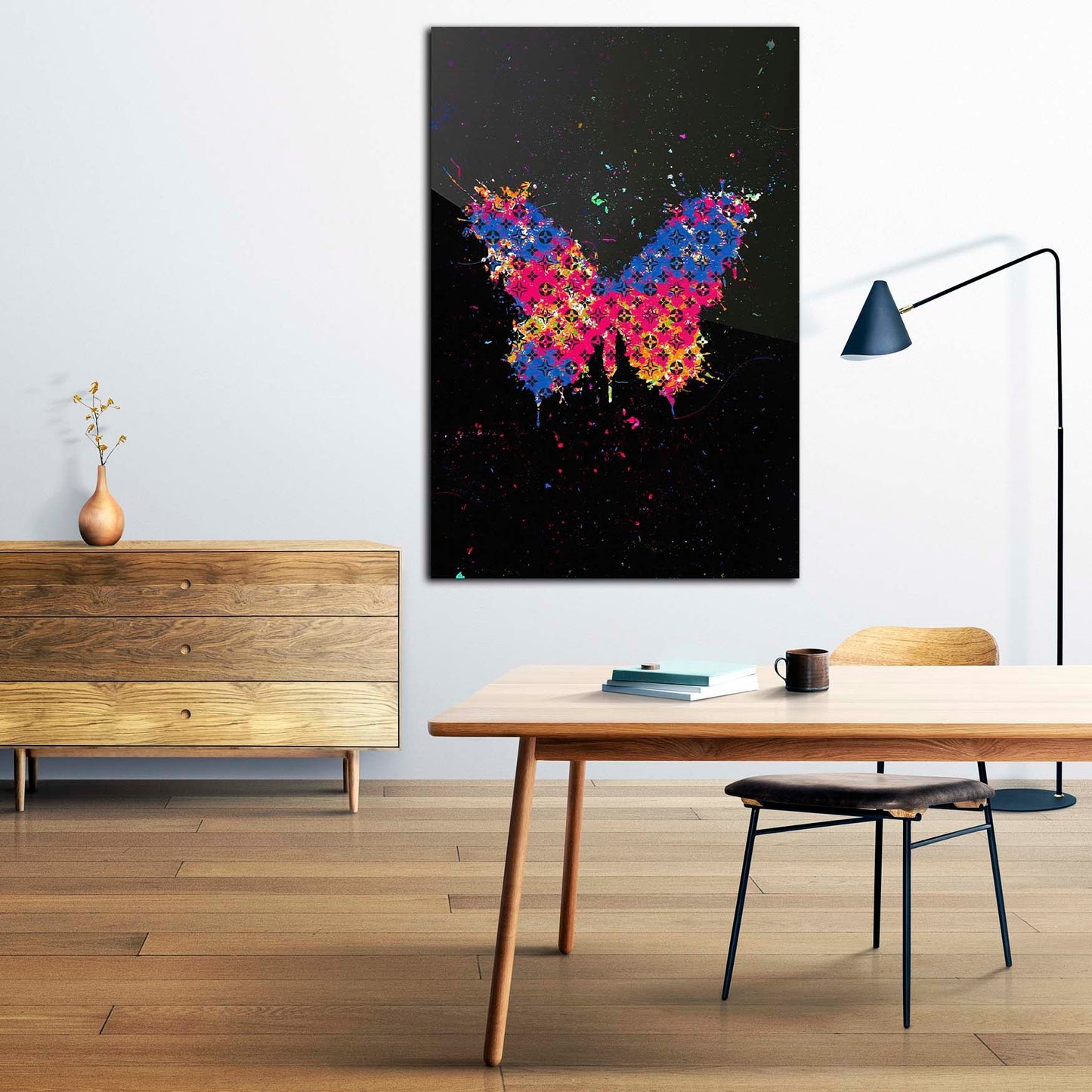 Quadro stampa su tela farfalla Glamour Colour Style, arte moderna