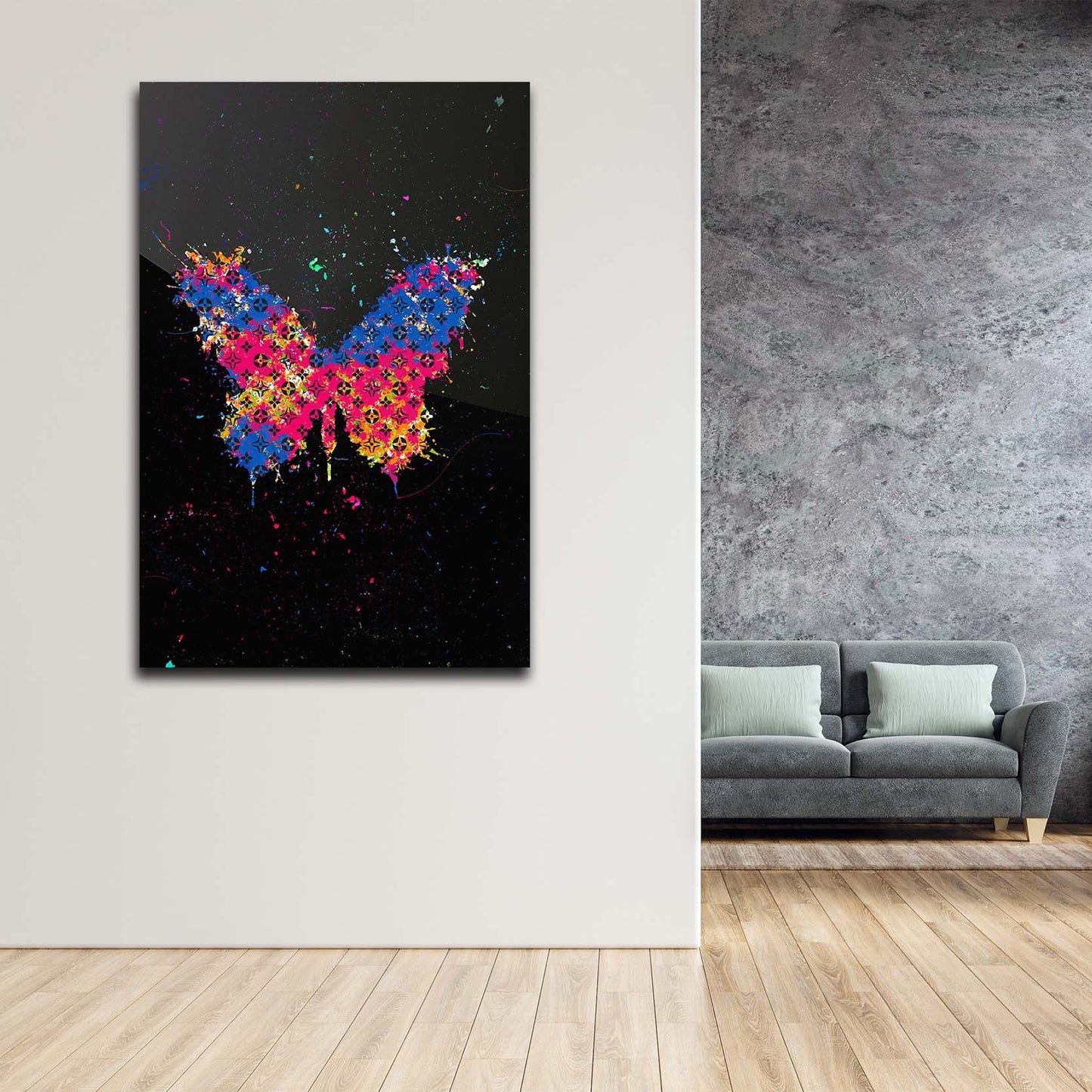 Quadro stampa su tela farfalla Glamour Colour Style, arte moderna