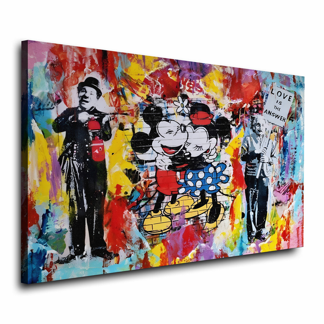 Quadro Topolina & Topolino Pop Art Love Is The Answer