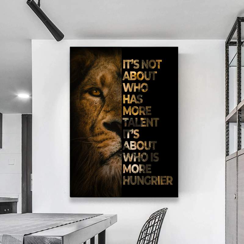 Quadro Leone Who Is Hungrier
